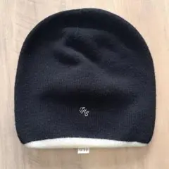 ナンバーナインニット帽 ナンバーナイン バルーン ニット キャップ ブラック ボーダー