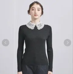 UNITED ARROWS レディ 2WAY ニット ダークグレー