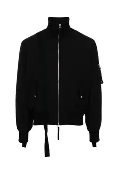 HELMUT LANG ヘルムートラング　ma1 新品　試着のみ　黒　グレイ HELMUT LANG(ヘルムートラング) フードレザージャケットレザー