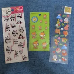 ポケモン ズルッグ シール パンダ 和柄 ステッカー 3点セット