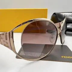 付属品完備 FENDI FFロゴ サングラス メタルフレーム ピンク ゴールドのサムネイル