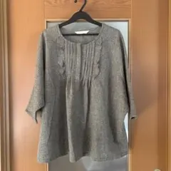 Studio Clip プリーツデザイン チュニック 五分袖