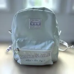 ライトブルー リュック 小型 ハートポケット