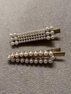パール装飾ヘアピン 2個セット