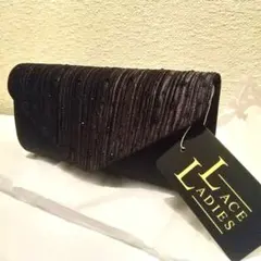 パーティーバッグ黒ビジュー付クラッチバッグ 2WAY ショルダーバッグ新品タグ付