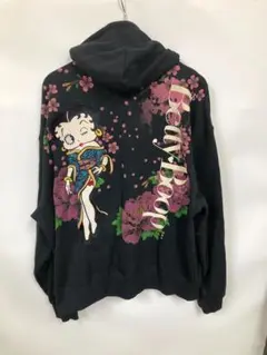【U13】 絡繰魂 × Betty Boop ベティ・ブープ 刺繍 パーカー