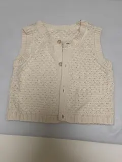 アイボリーベビーベスト 50-70cm