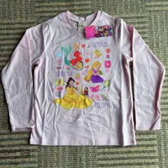 綿100% ディズニープリンセス　長袖カットソー ピンク　120センチ　Tシャツ