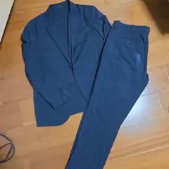 ユニクロ　ネイビー カジュアルスーツ　セットアップ 2ボタン　Lサイズ