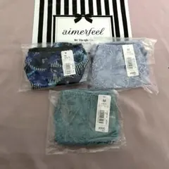 エメフィール♡ショーツ　3枚セット　Mサイズ　ブルー系　グリーン　メロン　花柄