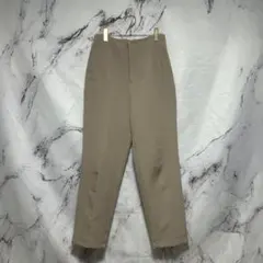 【グレイル】ベージュ ハイウエスト スラックス ストレート パンツ M
