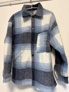 H&M チェック柄 シャツジャケット ブルー Mのサムネイル