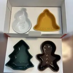 ルクルーゼ ホリデー デザートプレート クリスマスツリー セット
