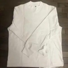 ユニクロ　ブラッシュドジャージーモックネックTシャツ　サイズL