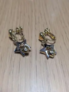 星型クリスタルビーズイヤリング