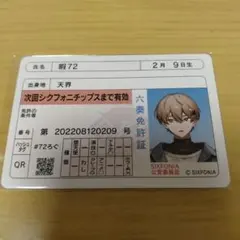 シクフォニチップス カード 暇72 免許証 - メルカリ
