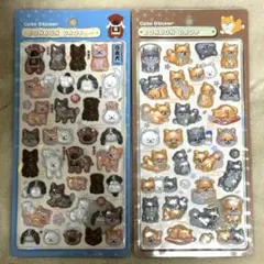 【匿名発送】ボンボンドロップシール 和犬 柴犬/ほっこり 和柄 2枚セット