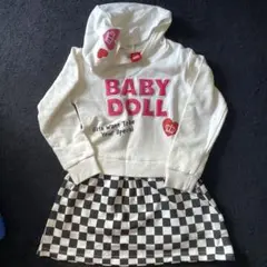 BABY DOLL フード付きスウェットスカート 120