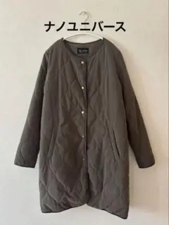 【美品】ナノユニバース　キルティングコート キルティングジャケット　ロング丈