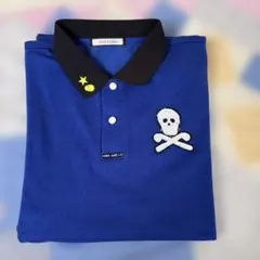 ⭐️正規品⭐️MARK & LONA 青 ポロシャツ スカル刺繍