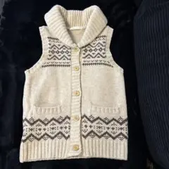 Studio Clip ノルディック柄ニットベスト