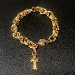 22K ベビーファット　サイコロボール　ペーパーチェーン　ブレスレット