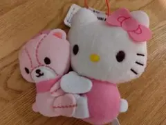 プライズ限定　ハローキティ タイニーチャム　カラフルペアマスコット ぬいぐるみ