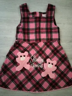 Shirley Temple チェック柄冬用ワンピース 130