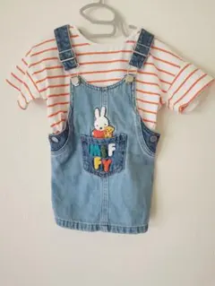 next デニムサロペ＆半袖Tセット 80cm