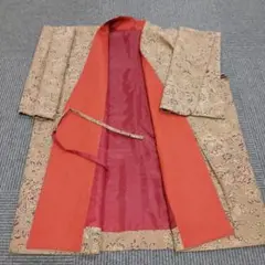 花柄 ベージュ・オレンジ 羽織　未使用品