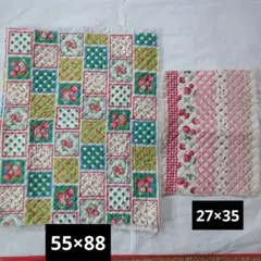 いちご柄 キルティング生地 55×88 27×35
