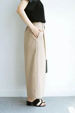haco! 低身長向け　チノパン　ゆったり　ワイドパンツ　L