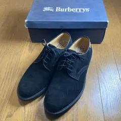 【希少】足元で品格が決まる　バーバリーロンドン ビジネスシューズ 黒 レザー ホース ノバチェック　25cm モンクストラップ バーバリー