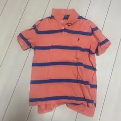 Polo by Ralph Lauren ボーダーポロシャツ ピンク L