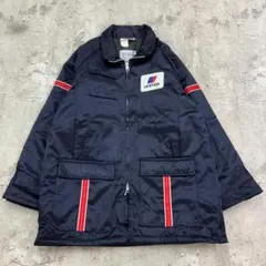 USA製　ユナイテッド航空　リアルワーク　ワークジャケット　古着　ネイビー紺　M