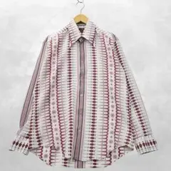 70s キングスロード ヴィンテージ ペイズリー柄 薄手 長袖シャツ 16