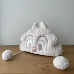 【美品】ディズニーリゾートチップとデール チップ ファンキャップ ポンポン付き