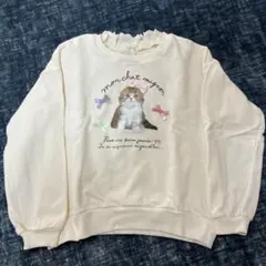 anyFAM 猫イラスト トレーナー 130