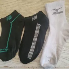 Mizuno new balance キッズ靴下 3足セット