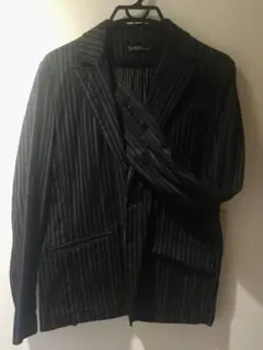 黒ストライプ テーラードジャケット