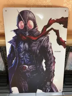 KSUWABE キャラクターアート シン 仮面ライダー イラスト ブリキプレート