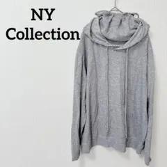 レアデザイン　NY Collection グレー パーカー 2X 薄手