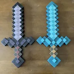 マイクラ　ネザライトの剣&ダイヤモンドの剣のサムネイル