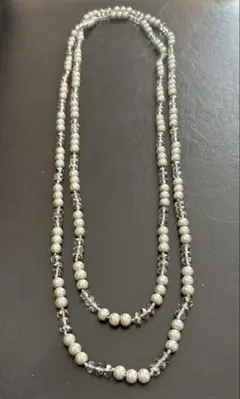 グレーパール ロングネックレス