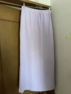 薄紫色 スリット入りロングスカート
