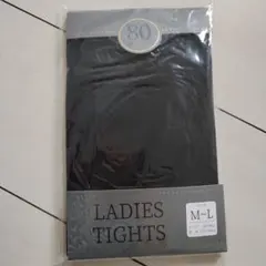 80デニール ブラック レディース タイツ M~L