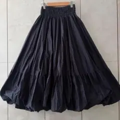 emmi エミ　裾バルーンフレアスカート ネイビー 0のサムネイル