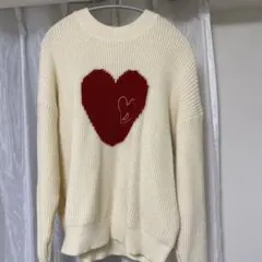 B2 STUDIO 23 ハート模様ニット Lサイズ