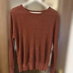 美品BANANA REPUBLIC ブラウンリブニット M