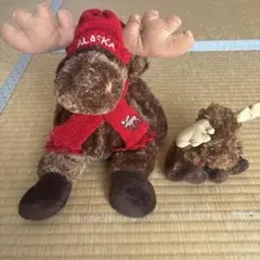 アラスカ土産 トナカイのぬいぐるみ2体のサムネイル